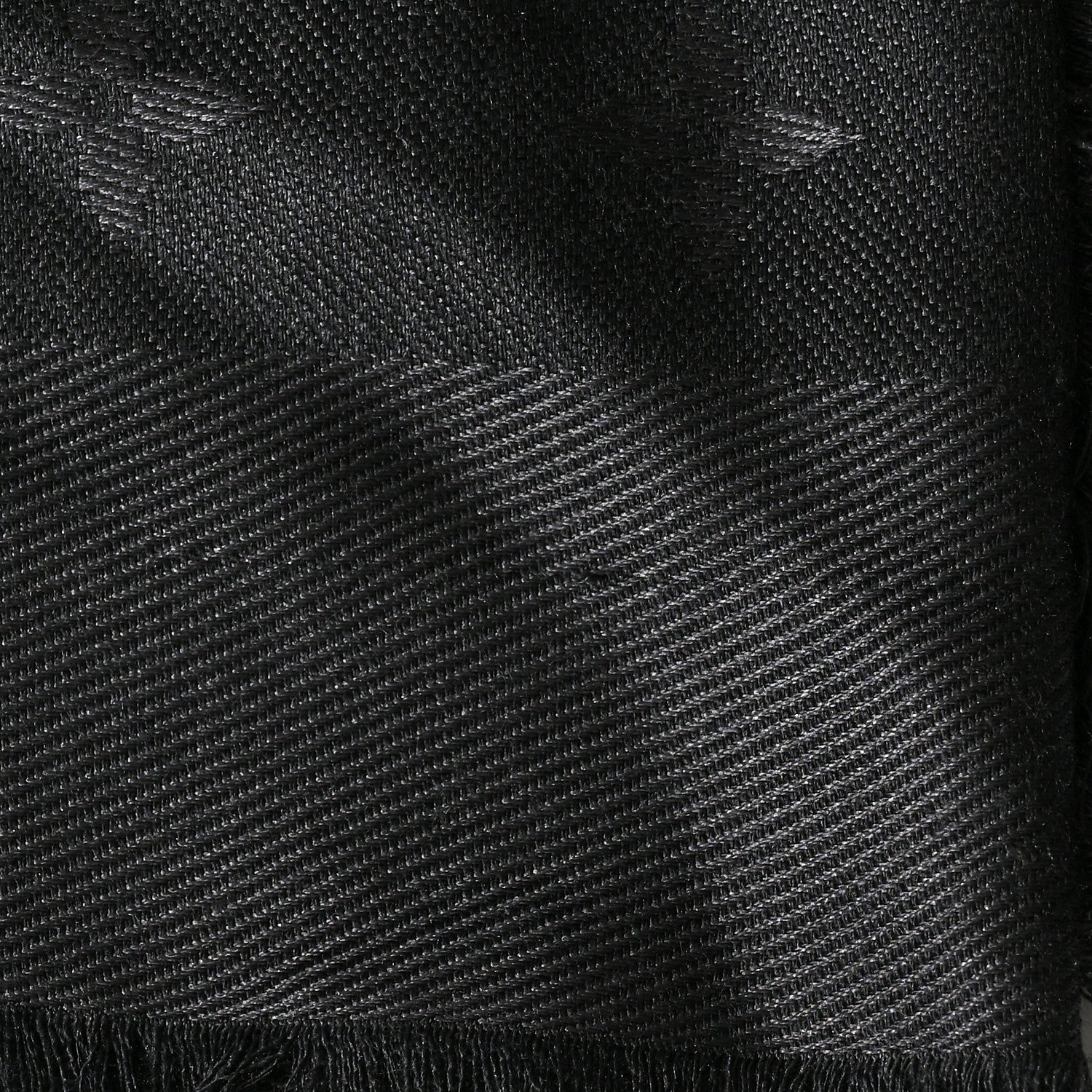 Louis Vuitton Silk Lurex Wool Monogram Shine Shawl Charcoal Grey 4 of 12