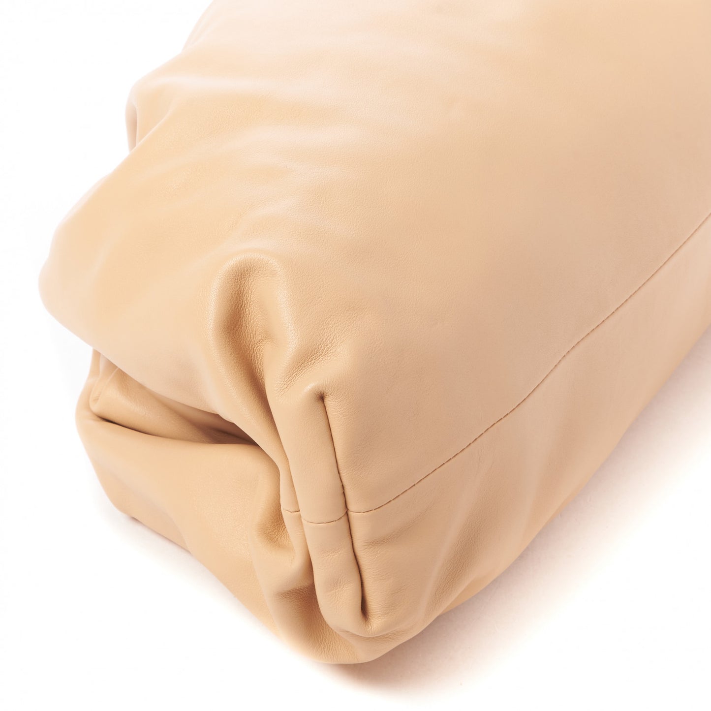 Smooth Butter Calf The Pouch Oversized Clutch Nude