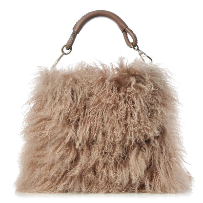 Christian Dior Mongolian Lamb Fur Libertine Tote Pink 1 of 7