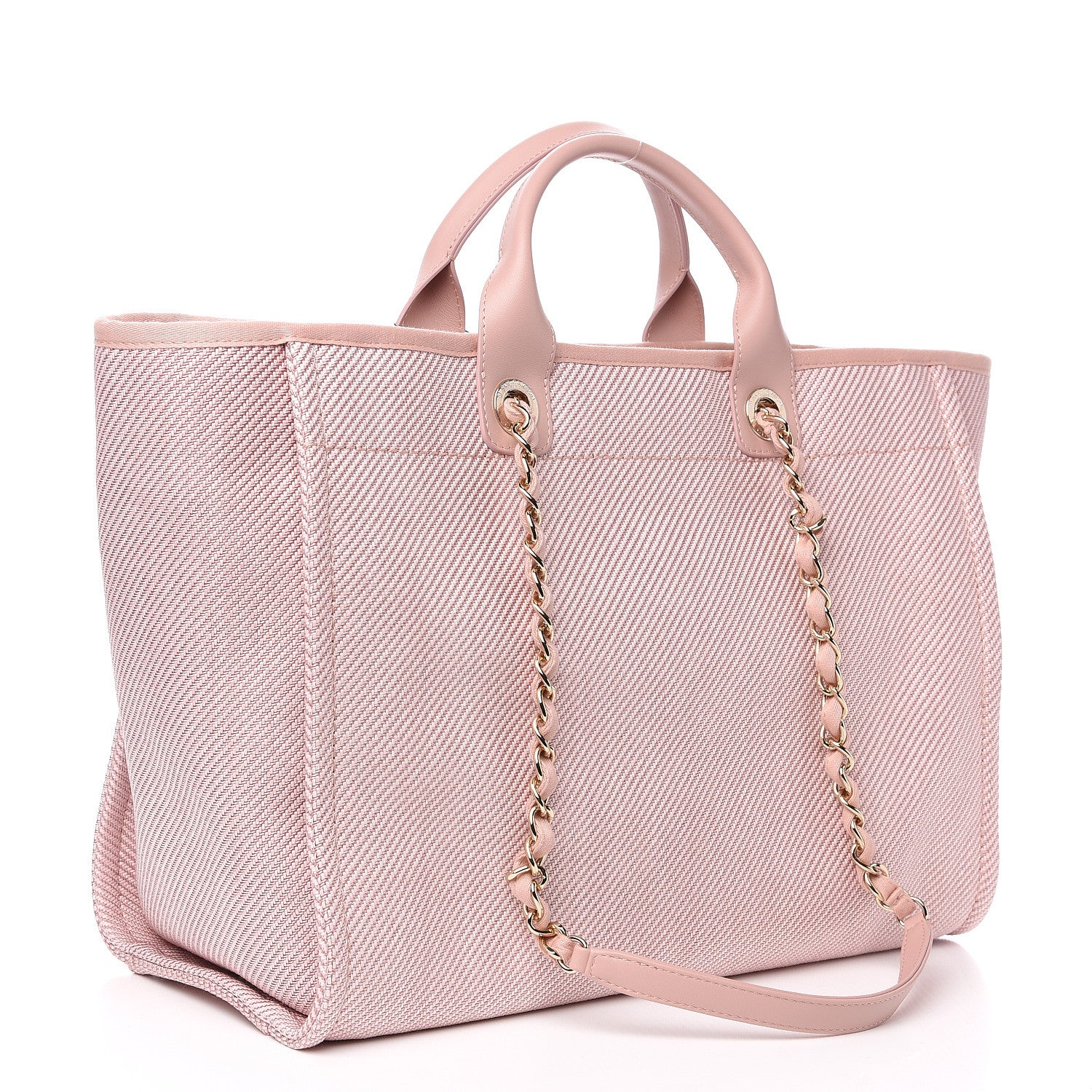 Chanel Mixed Fibers Calfskin Medium Deauville Tote Rose Pink 2 of 9