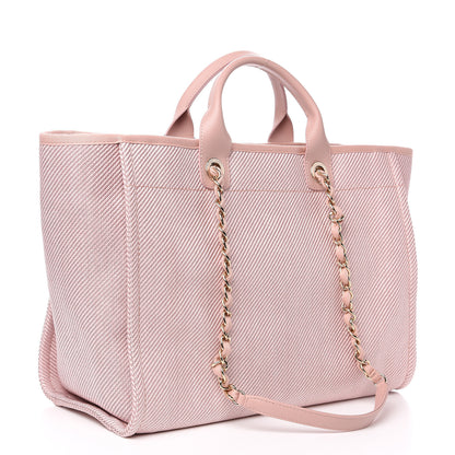 Chanel Mixed Fibers Calfskin Medium Deauville Tote Rose Pink 2 of 9