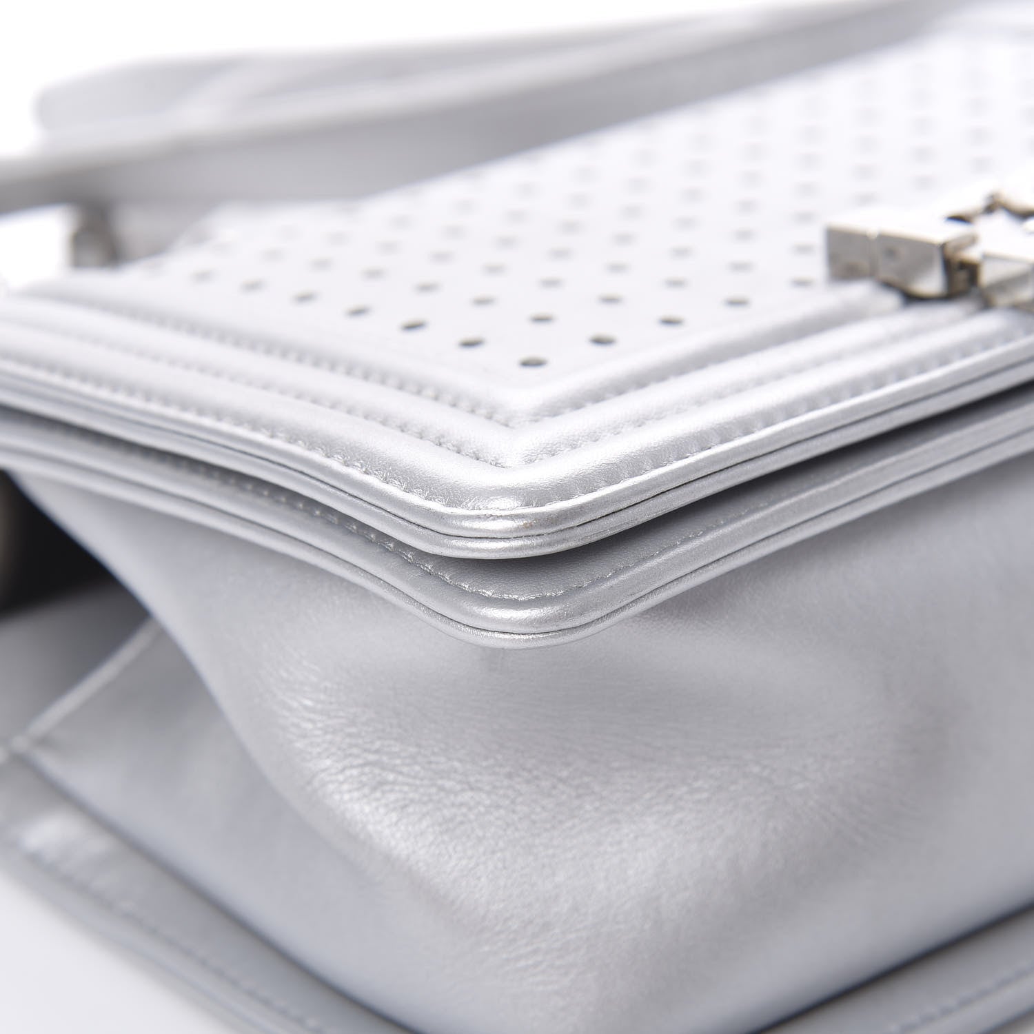 Chanel Metallic Lambskin LED Small Boy Flap Silver 9 of 17
