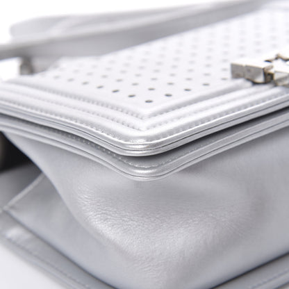 Chanel Metallic Lambskin LED Small Boy Flap Silver 9 of 17