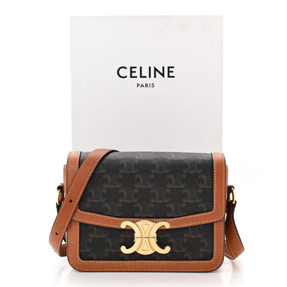 Celine Calfskin Triomphe Canvas Teen Triomphe Bag Tan 13 of 13