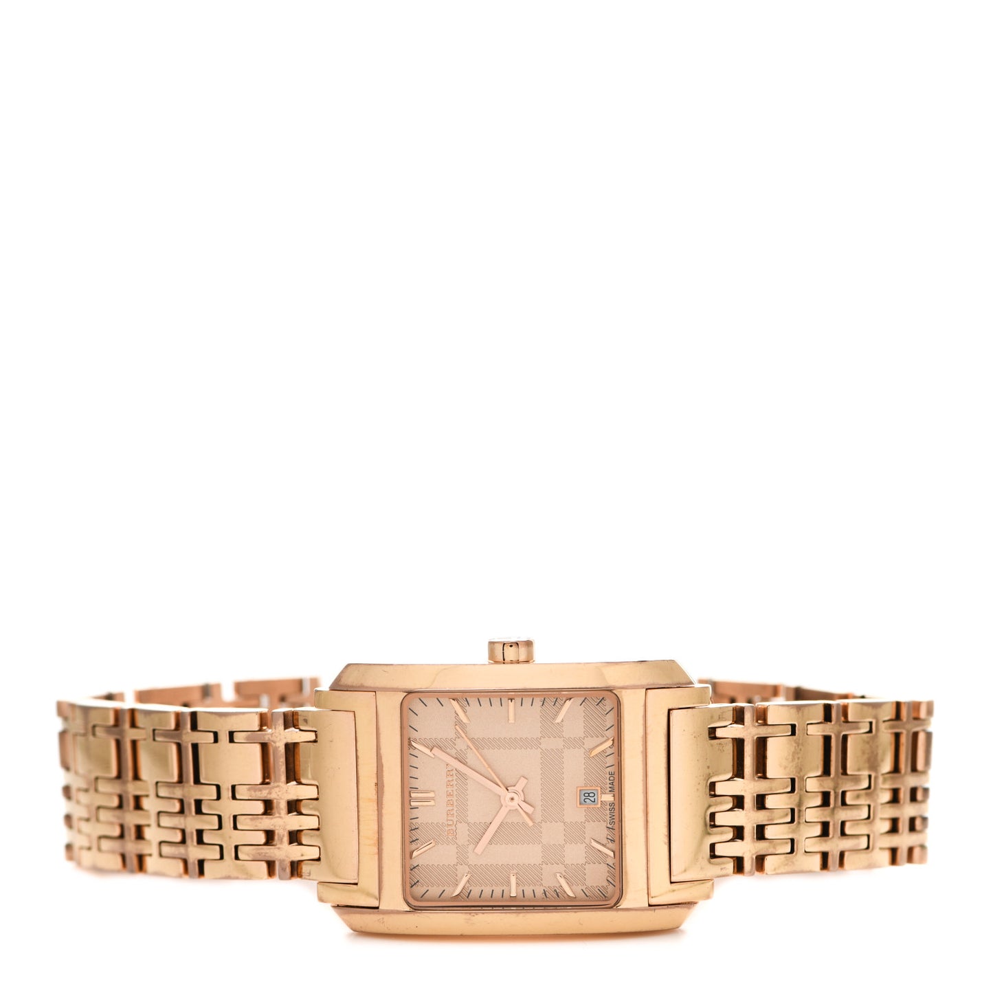Stainless Steel 25mm Nova Check Quartz Watch Rose BU1578