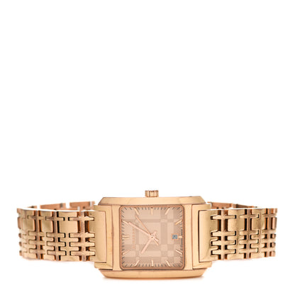 Burberry Stainless Steel 25mm Nova Check Quartz Watch Rose BU1578 2 of 7