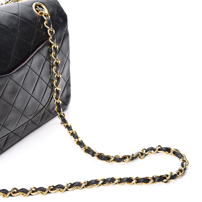 Chanel Lambskin Quilted Medium Double Flap Black 11 of 14