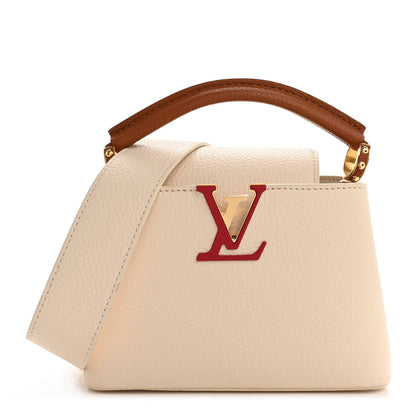 Louis Vuitton Taurillon Capucines Mini Beige Brown 1 of 10