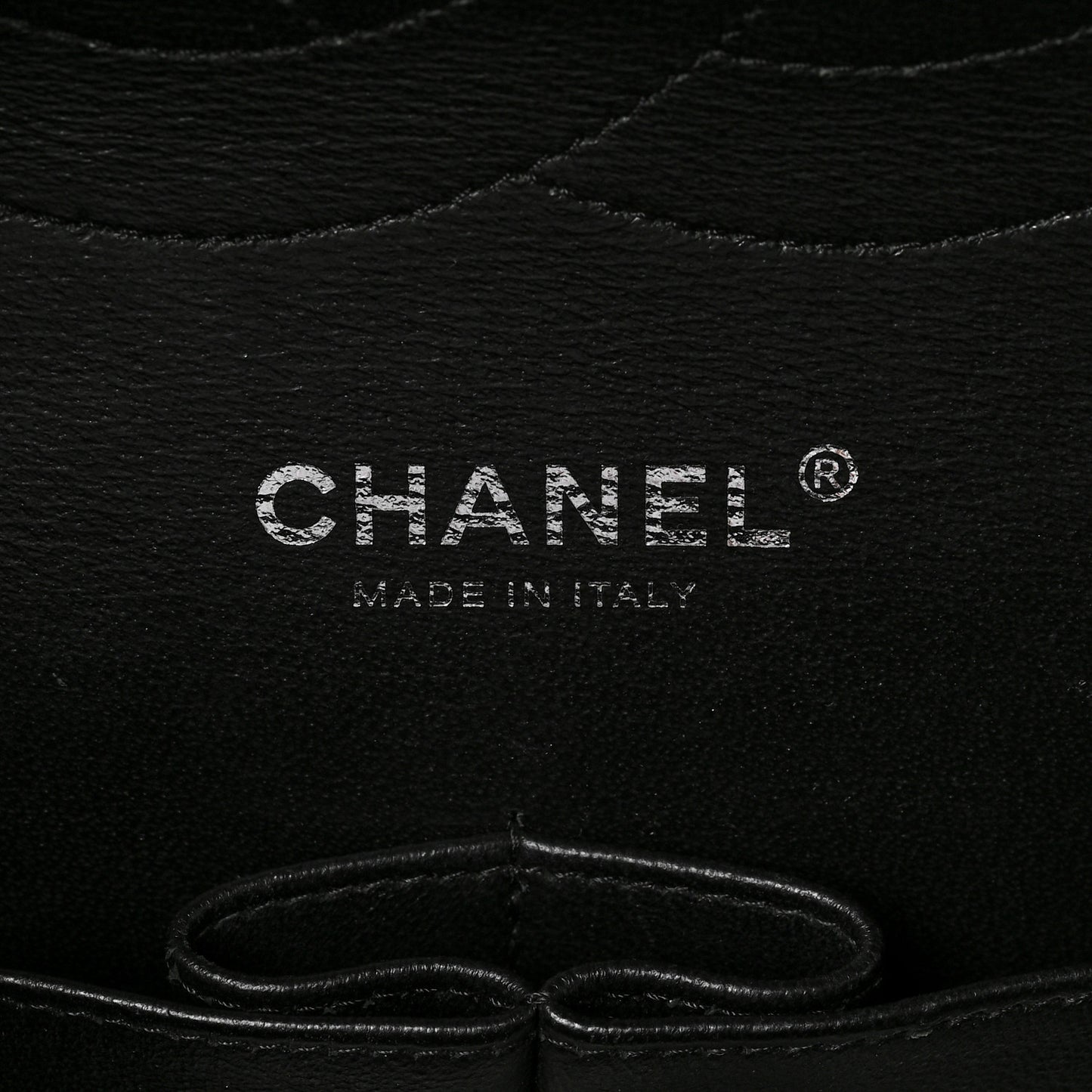 Crumpled Calfskin Quilted Jumbo Double Flap So Black