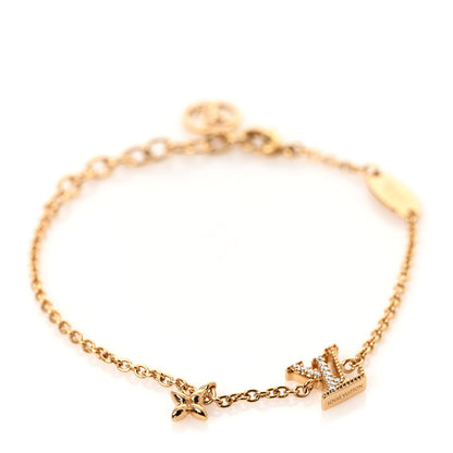 Louis Vuitton Metal Crystal LV Iconic Bracelet Gold 1 of 7