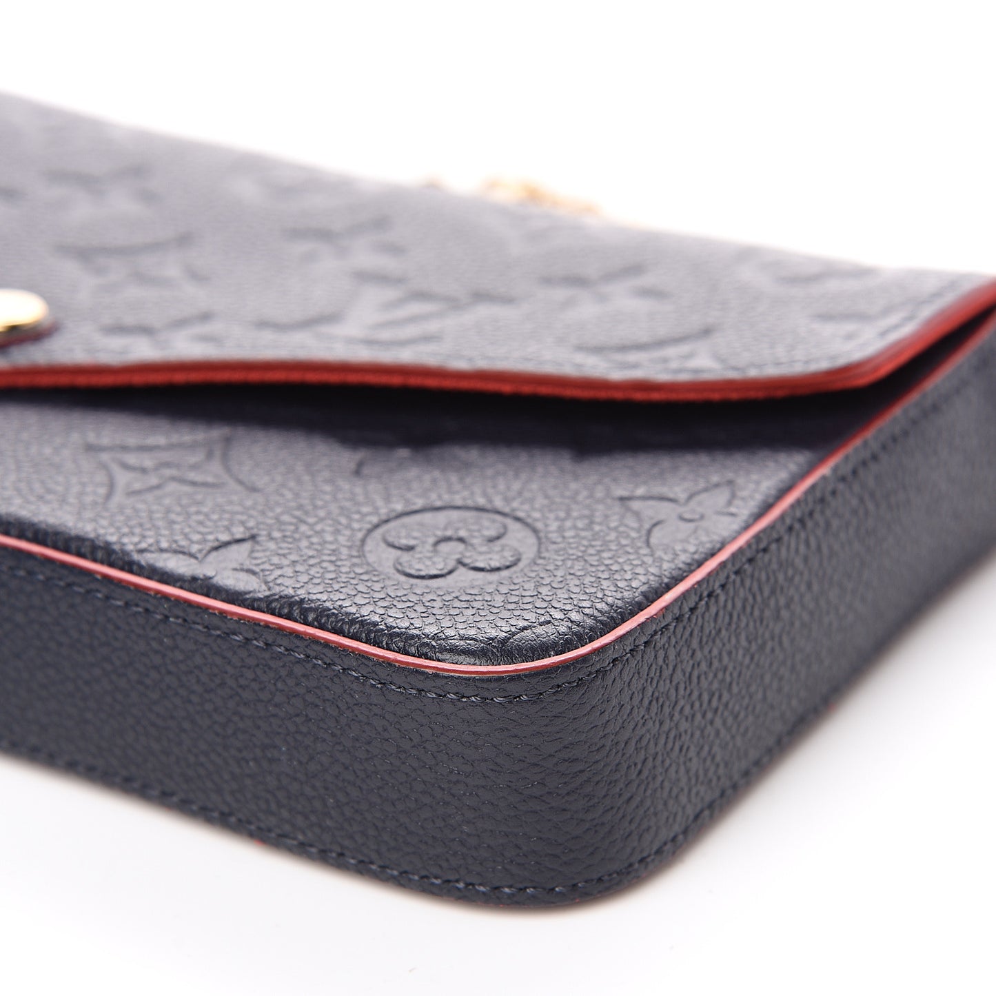 Empreinte Pochette Felicie Chain Wallet Marine Rouge