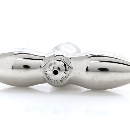 Louis Vuitton Metal Louisette Earrings Silver Gold 4 of 5
