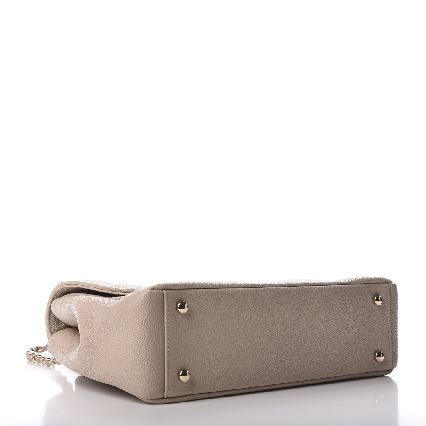 Caviar Quilted Flap Light Beige