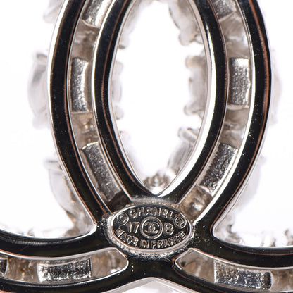 Chanel Ruthenium Pearl Crystal CC Brooch Dark Gray 4 of 5