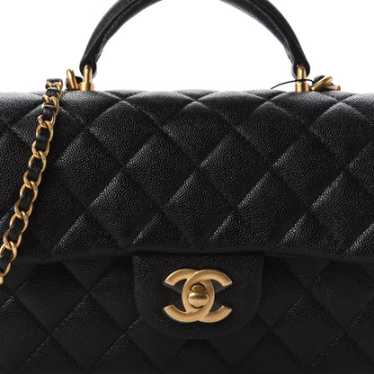 Chanel Caviar Quilted Mini Top Handle Rectangular Flap Black 10 of 10