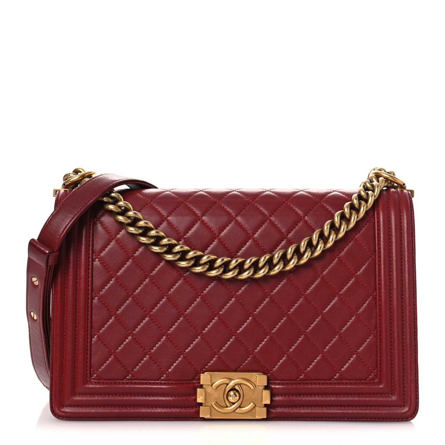 Chanel Lambskin Quilted New Medium Boy Flap Red 1 of 14