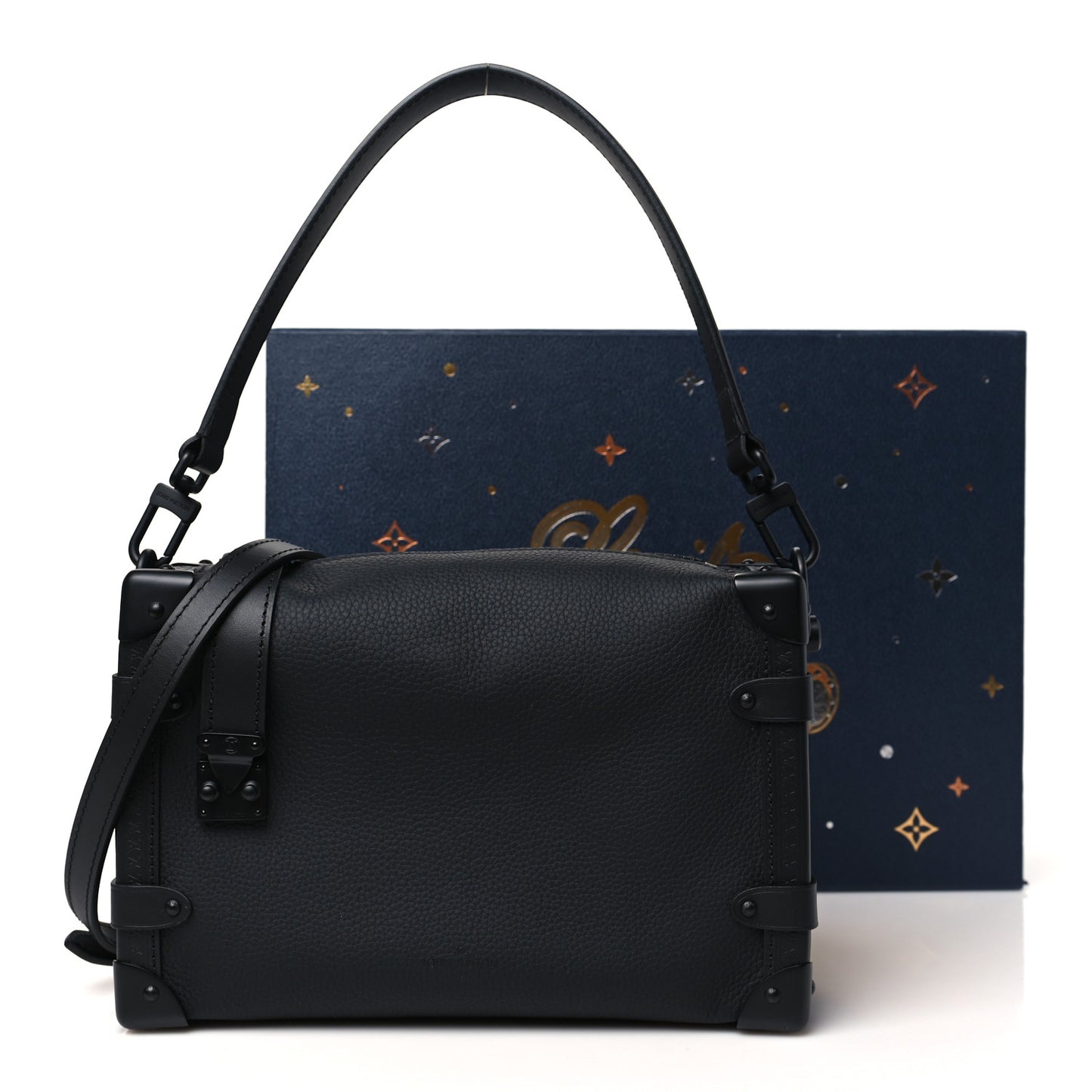 Calfskin Side Trunk MM Black