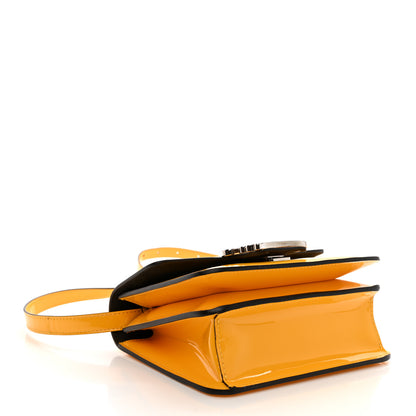Fendi Vitello Vernice Mou Karligraphy Crossbody Bag Giallo 4 of 12