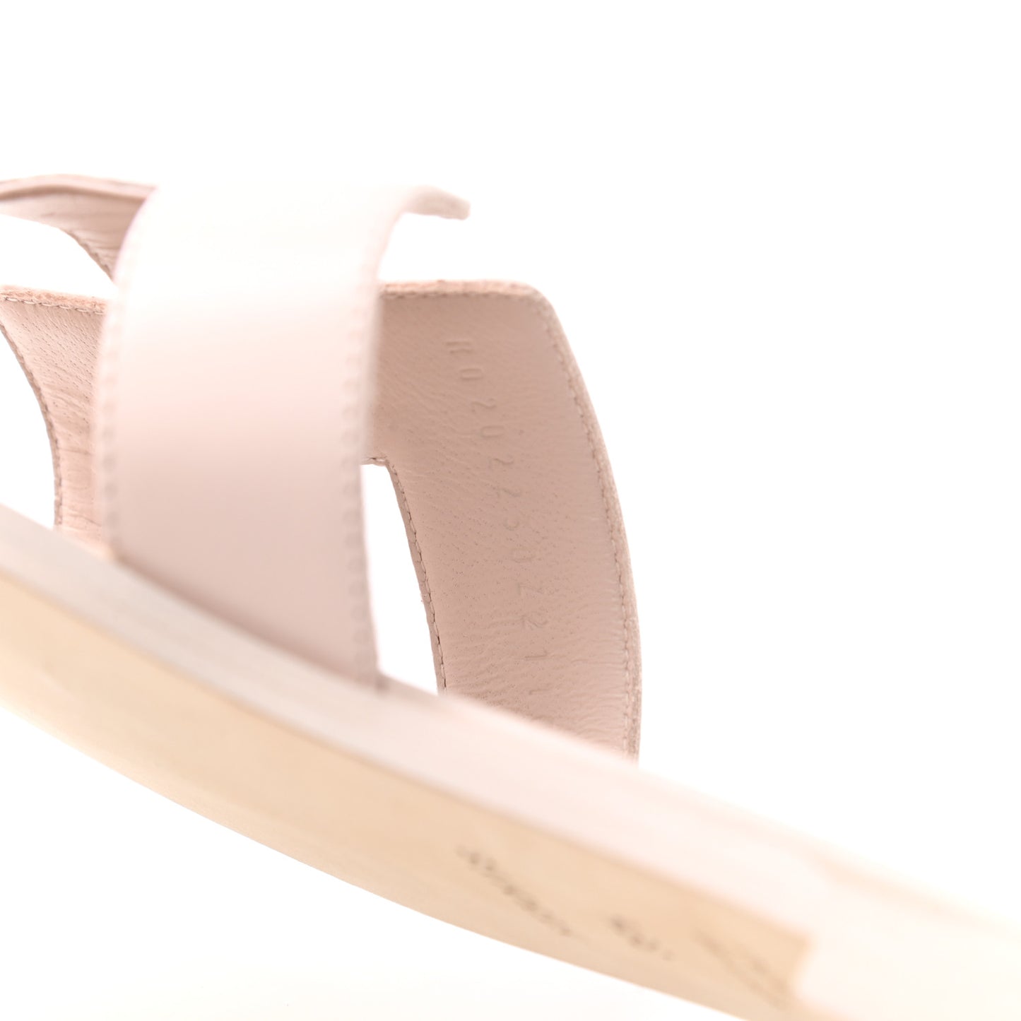 Box Calfskin Oran Sandals 39.5 Rose Pale