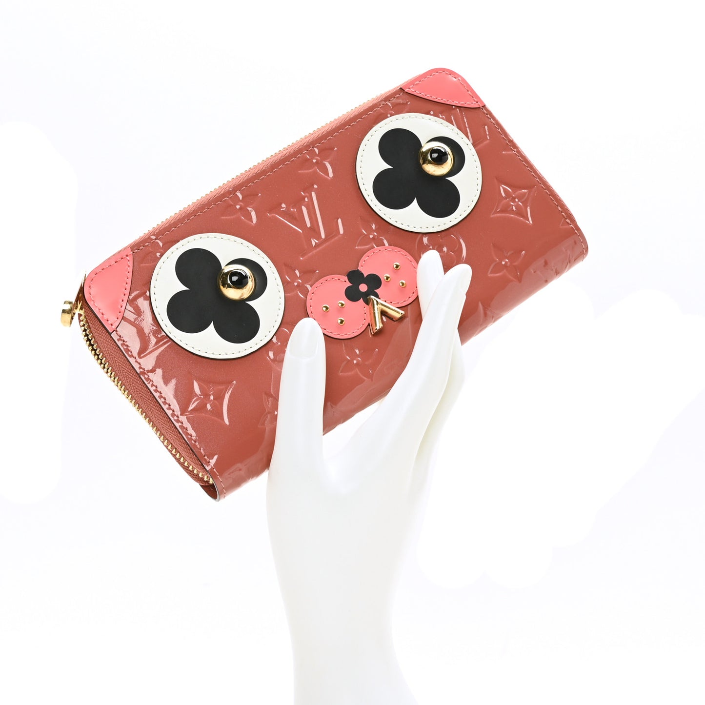 Vernis Valentine Dog Zippy Wallet Vieux Rose