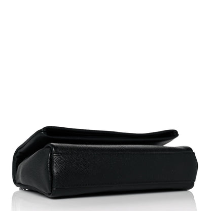 Saint Laurent Grain De Poudre Monogram Toy West Hollywood Fold-Over Bag Black 4 of 10