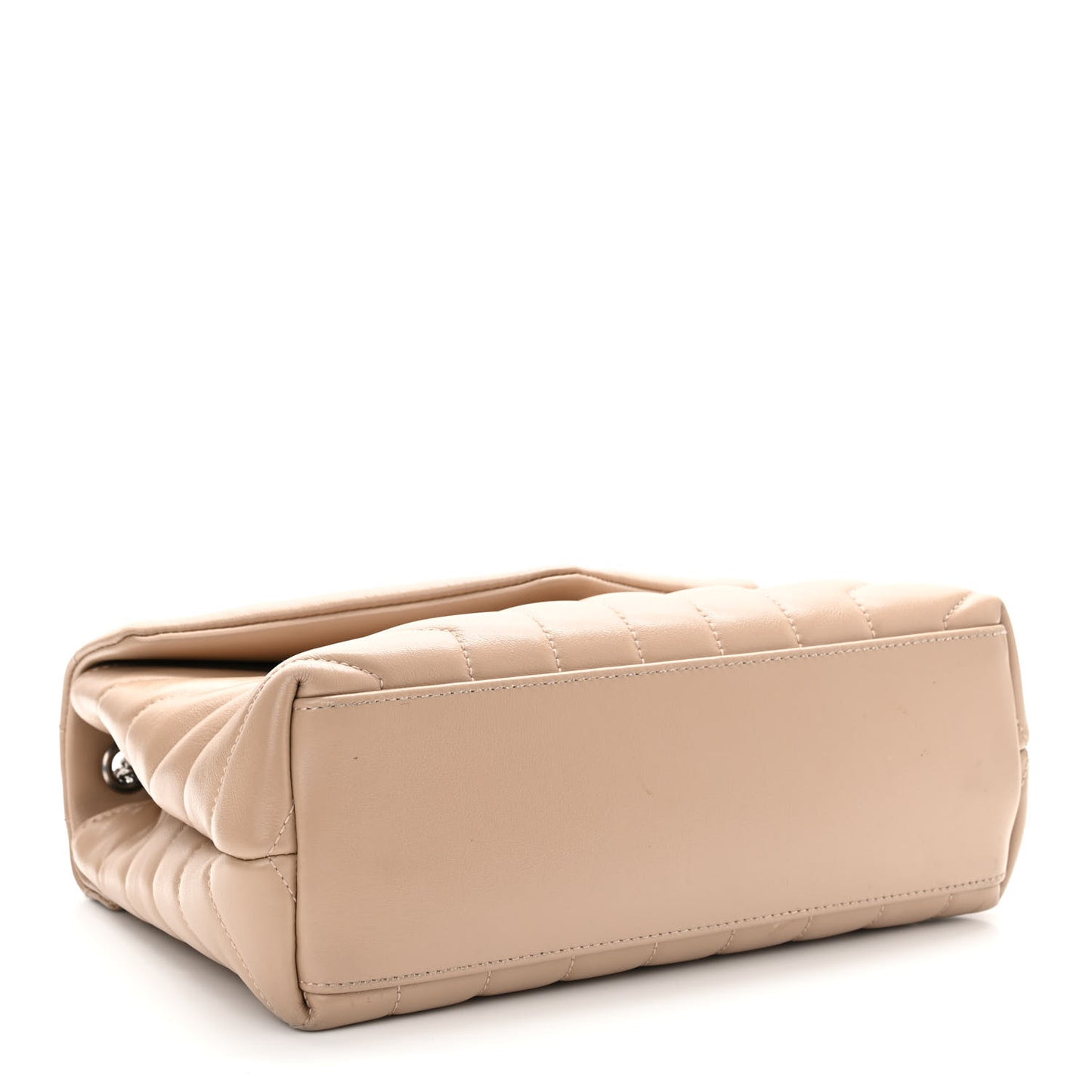 Calfskin Y Quilted Monogram Small Loulou Chain Satchel Dark Beige