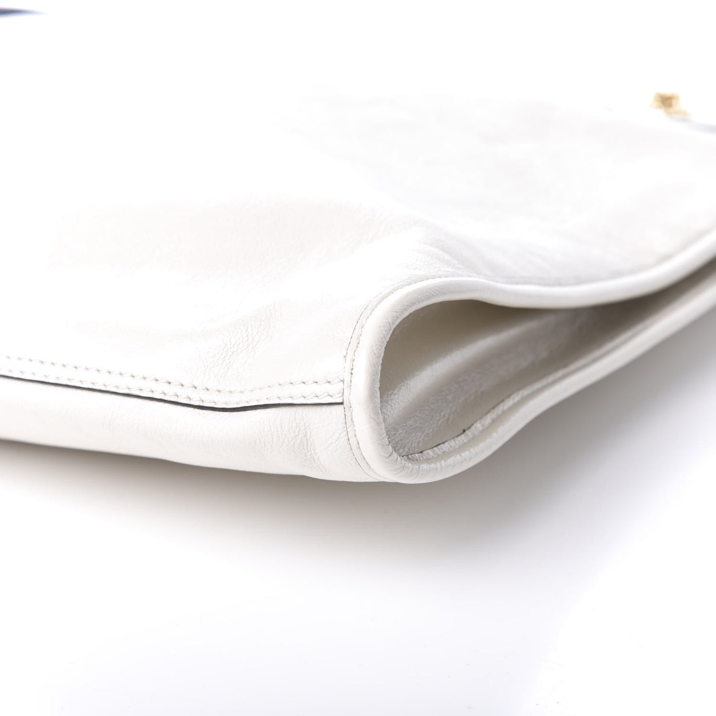 Calfskin Maxi Rajah Chain Tote White