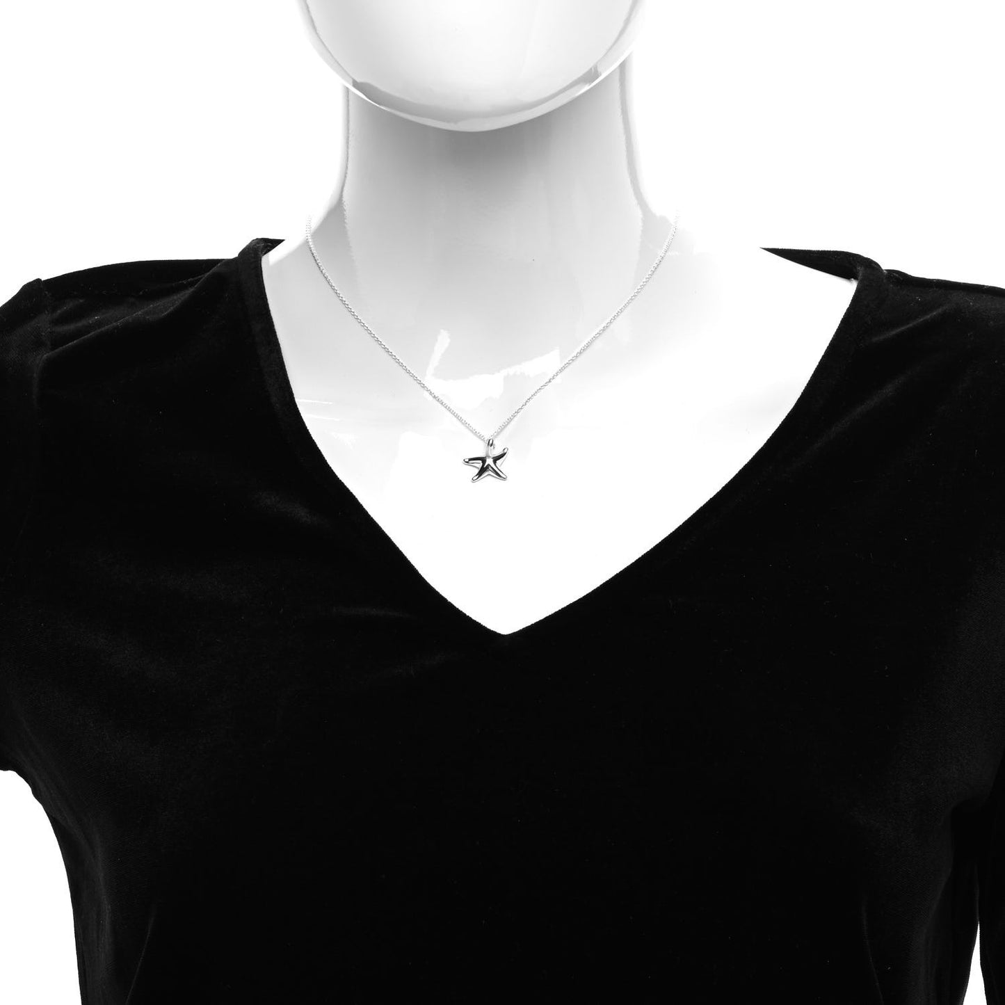 Sterling Silver 15mm Elsa Peretti Starfish Pendant Necklace