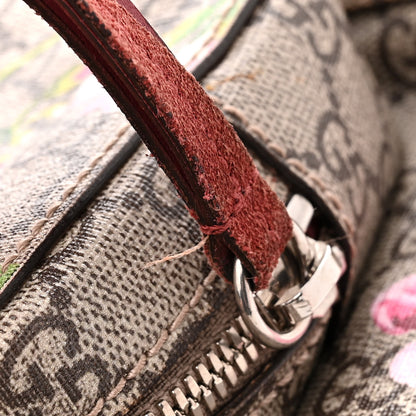 Gucci GG Supreme Monogram Blooms Small Single Buckle Backpack Beige Multicolor Dry Rose 12 of 15