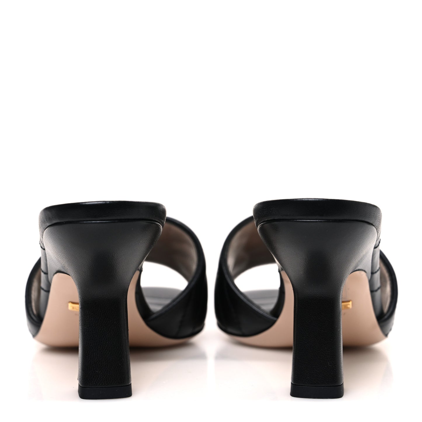 Nappa Matelasse Monochrome GG Marmont 75mm Slide Sandals 37.5 Black