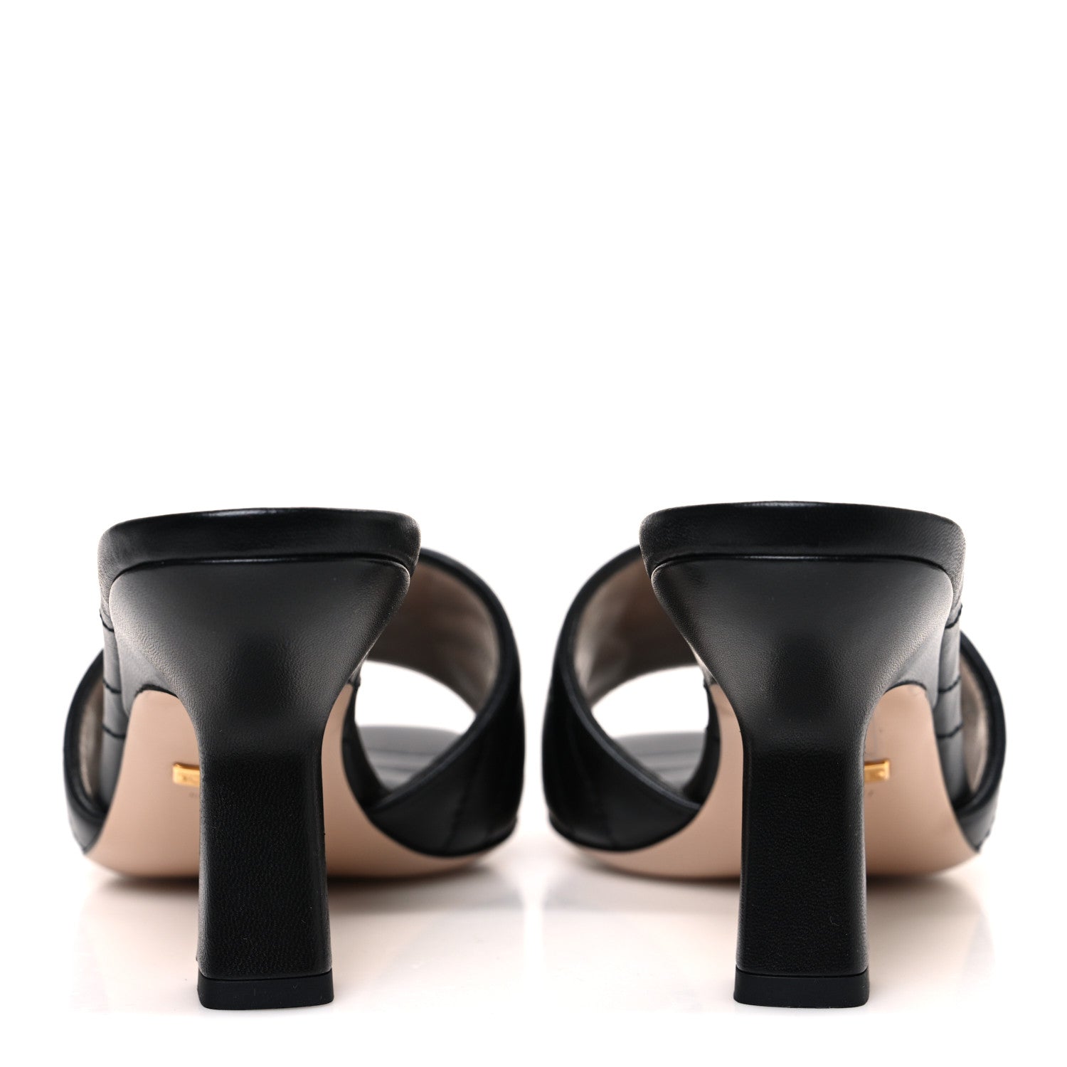 Gucci Nappa Matelasse Monochrome GG Marmont 75mm Slide Sandals 37.5 Black 6 of 11