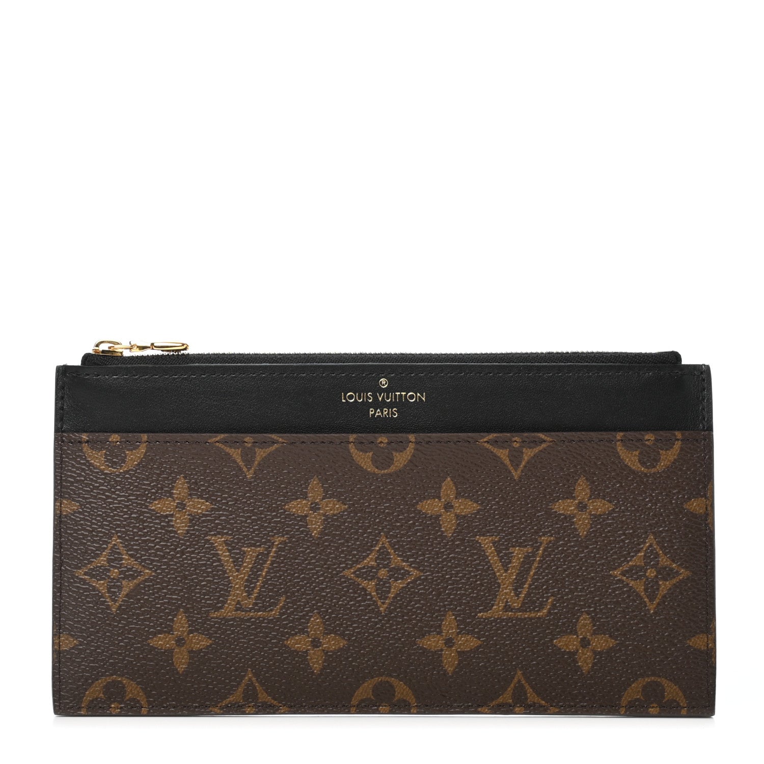Louis Vuitton Monogram Slim Purse Black 1 of 9