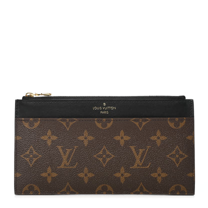 Louis Vuitton Monogram Slim Purse Black 1 of 9