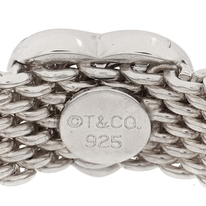 Tiffany Sterling Silver Somerset Mesh Heart Ring 52 6 4 of 4