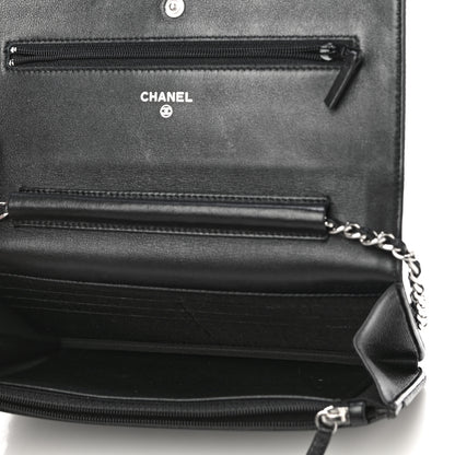 Chanel Caviar Timeless CC Wallet On Chain WOC Black 5 of 12