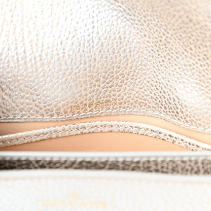 Delvaux Metallic Crispy Calfskin Mini Le Mutin Saddle Bag Antique Silver 6 of 9