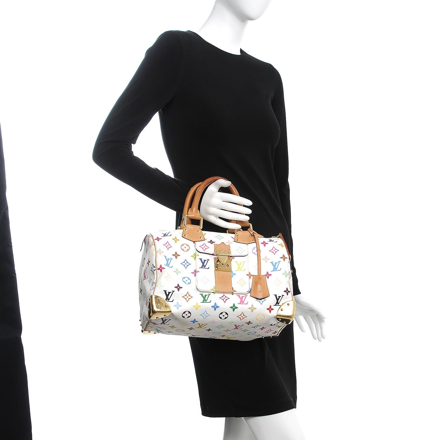 Louis Vuitton Monogram Multicolor Speedy 30 White 2 of 10