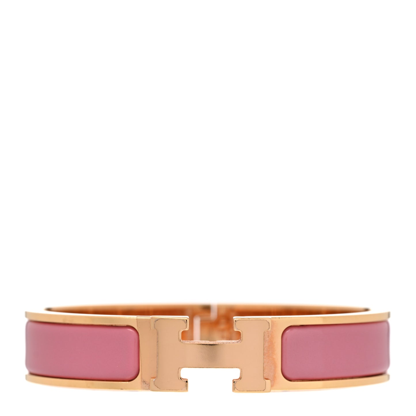 Enamel Narrow Clic Clac H Bracelet PM Rose Patch