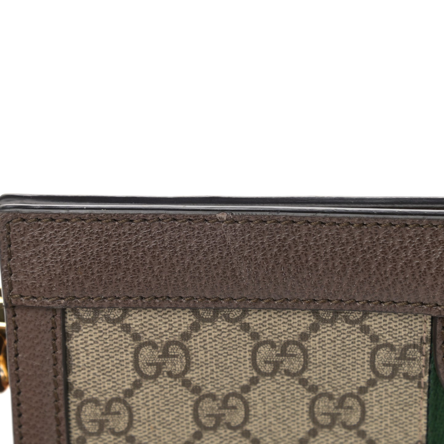 GG Supreme Monogram Web Small Ophidia Chain Shoulder Bag Brown