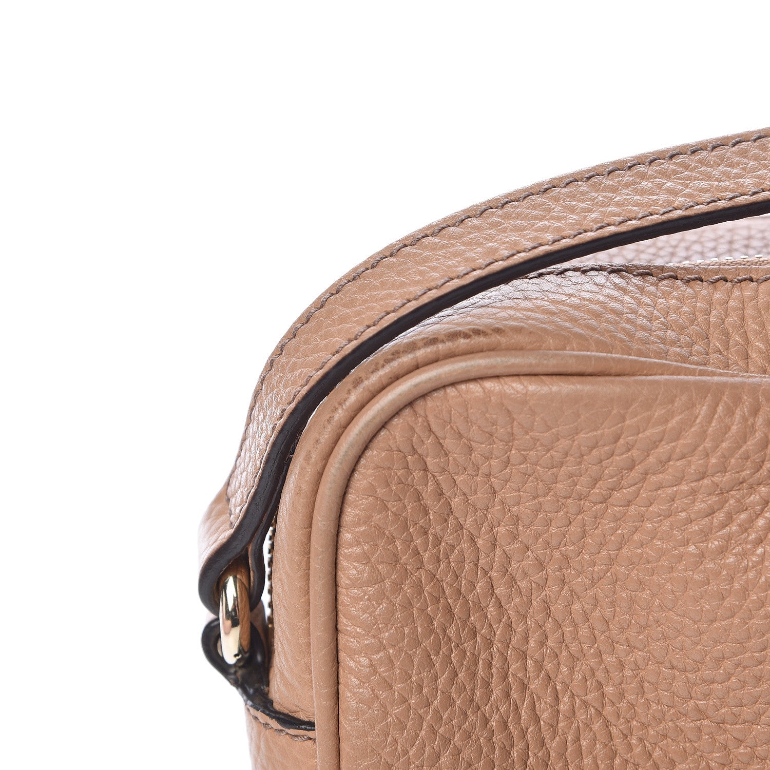 Gucci Pebbled Calfskin Small Soho Disco Bag Camelia 16 of 20