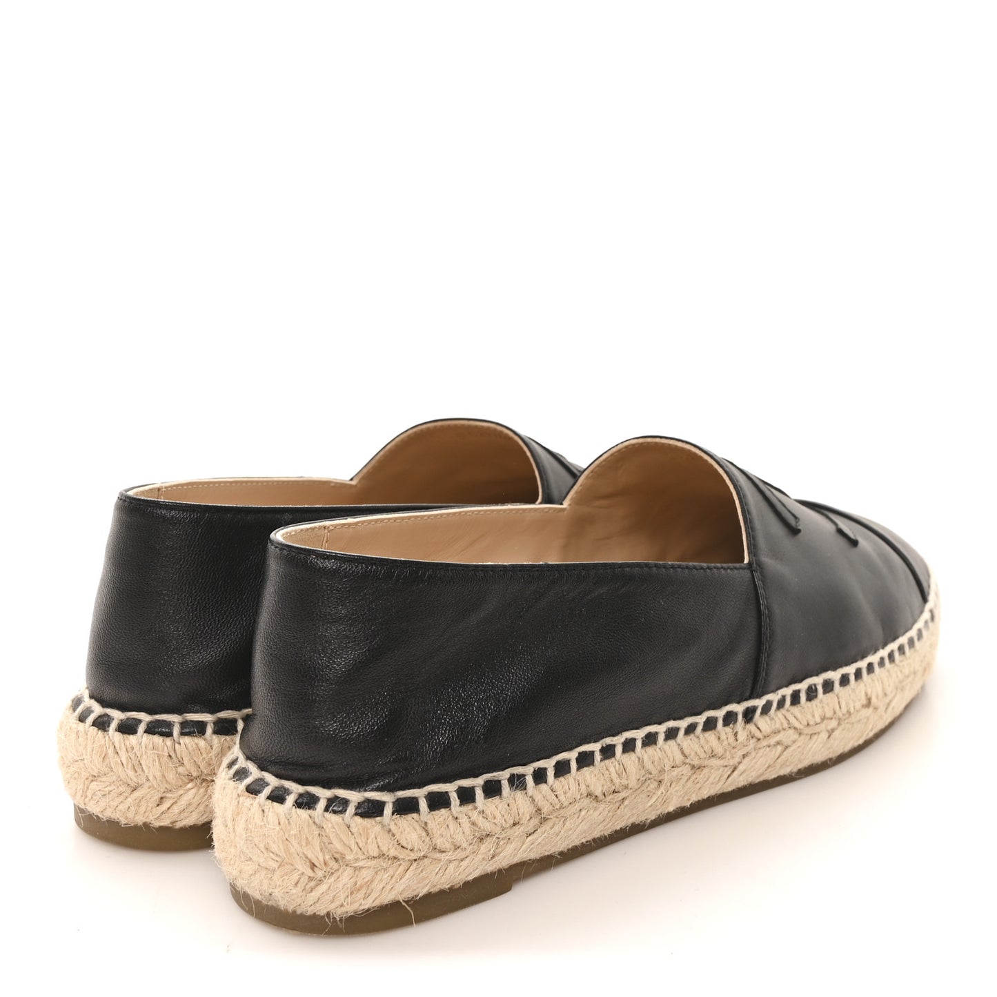 Lambskin CC Espadrilles 38 Black