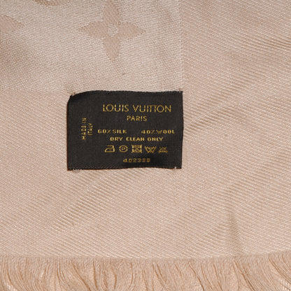 Louis Vuitton Wool Silk Monogram Shawl Nude 5 of 6