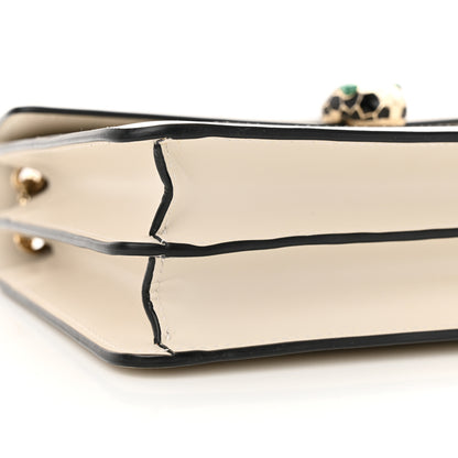 Bulgari Calfskin Serpenti Forever Crossbody Bag White Agate 9 of 12
