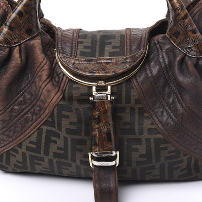 Fendi Zucca Nappa Nuvolata Vitello Tortuga Spy Tobacco Moro 6 of 11