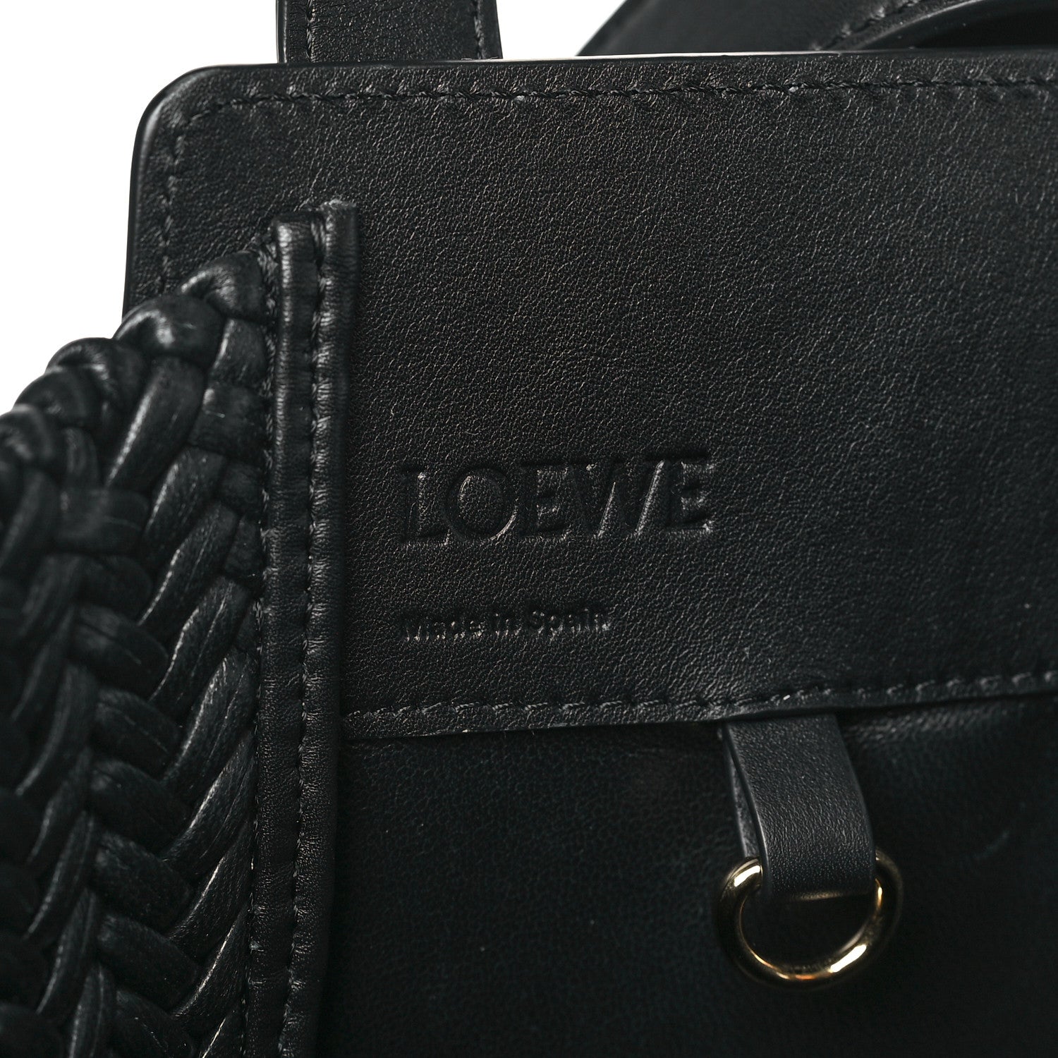 Loewe Soft Grained Calfskin Compact Hammock Shoulder Bag Black 6 of 9