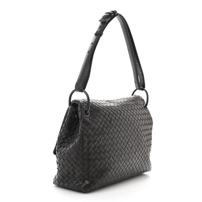 Bottega Veneta Nappa Intrecciato Flap Shoulder Bag Ebano 3 of 12