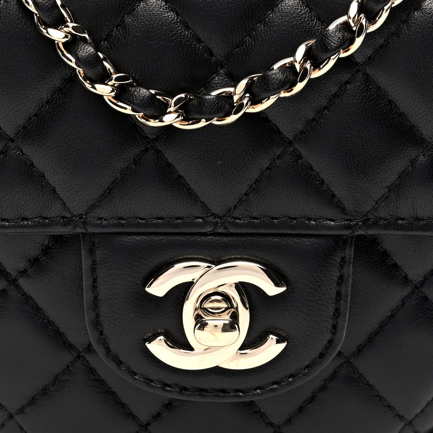 Chanel Lambskin Quilted CC In Love Heart Bag Black 8 of 9