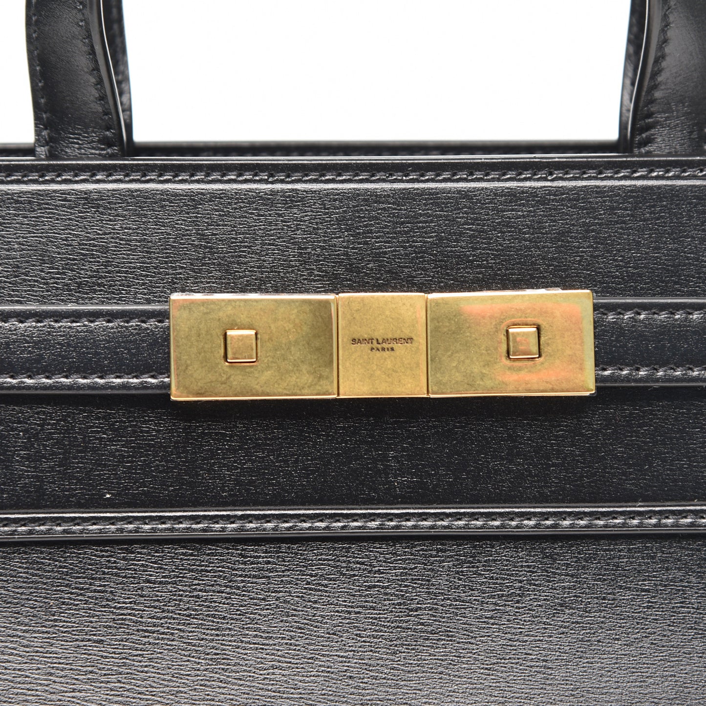 Smooth Calfskin Manhattan Nano Shopper Tote Black