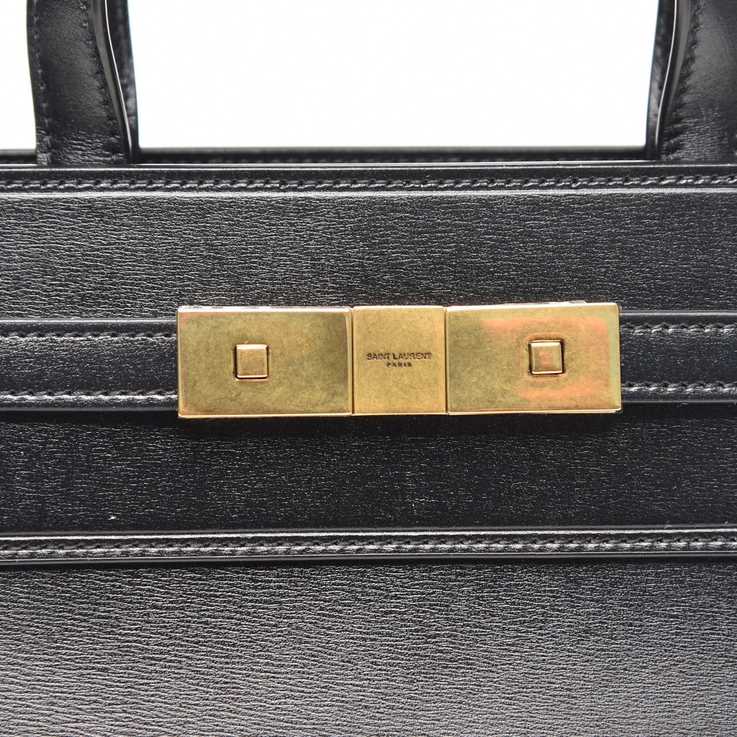 Saint Laurent Smooth Calfskin Manhattan Nano Shopper Tote Black 4 of 7