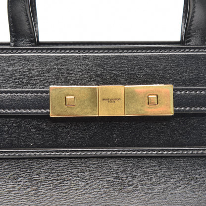 Saint Laurent Smooth Calfskin Manhattan Nano Shopper Tote Black 4 of 7
